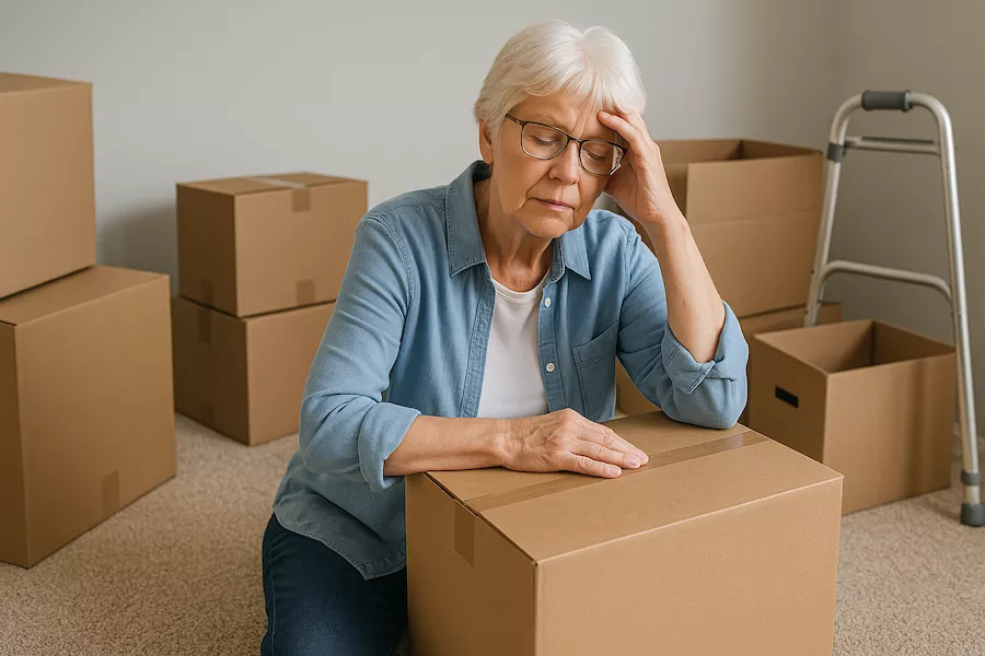 En äldre person kanske har begränsad ork och behöver fler pauser eller längre tid för att hantera flytten.